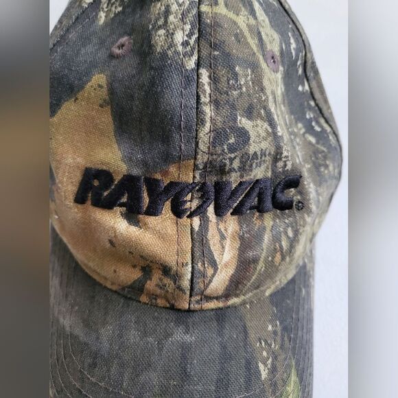 Vintage Rayovac Mossy Oak Camoflauge Velcro Back Baseball Cap - Picture 10 of 10